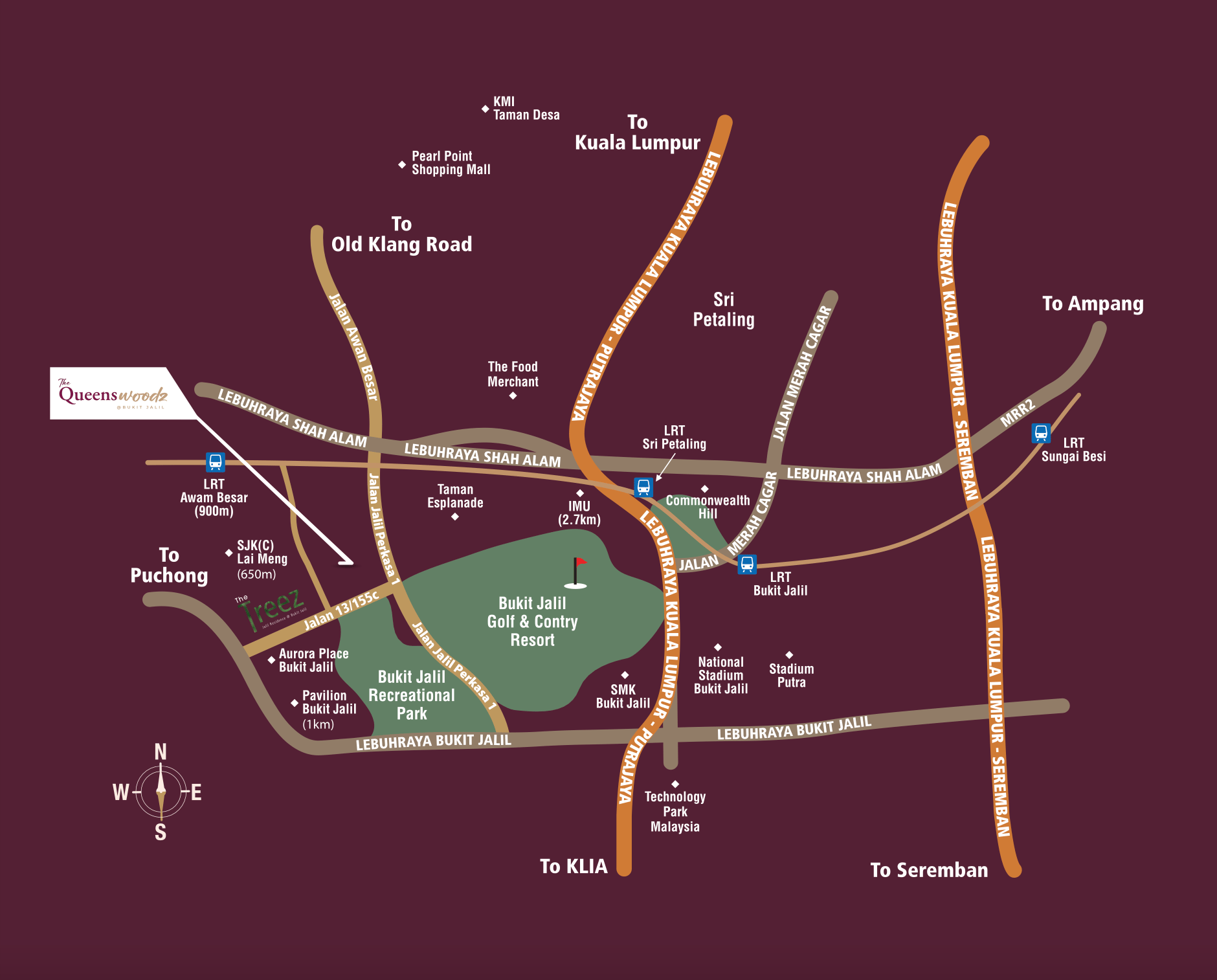 The Queenswoodz location map